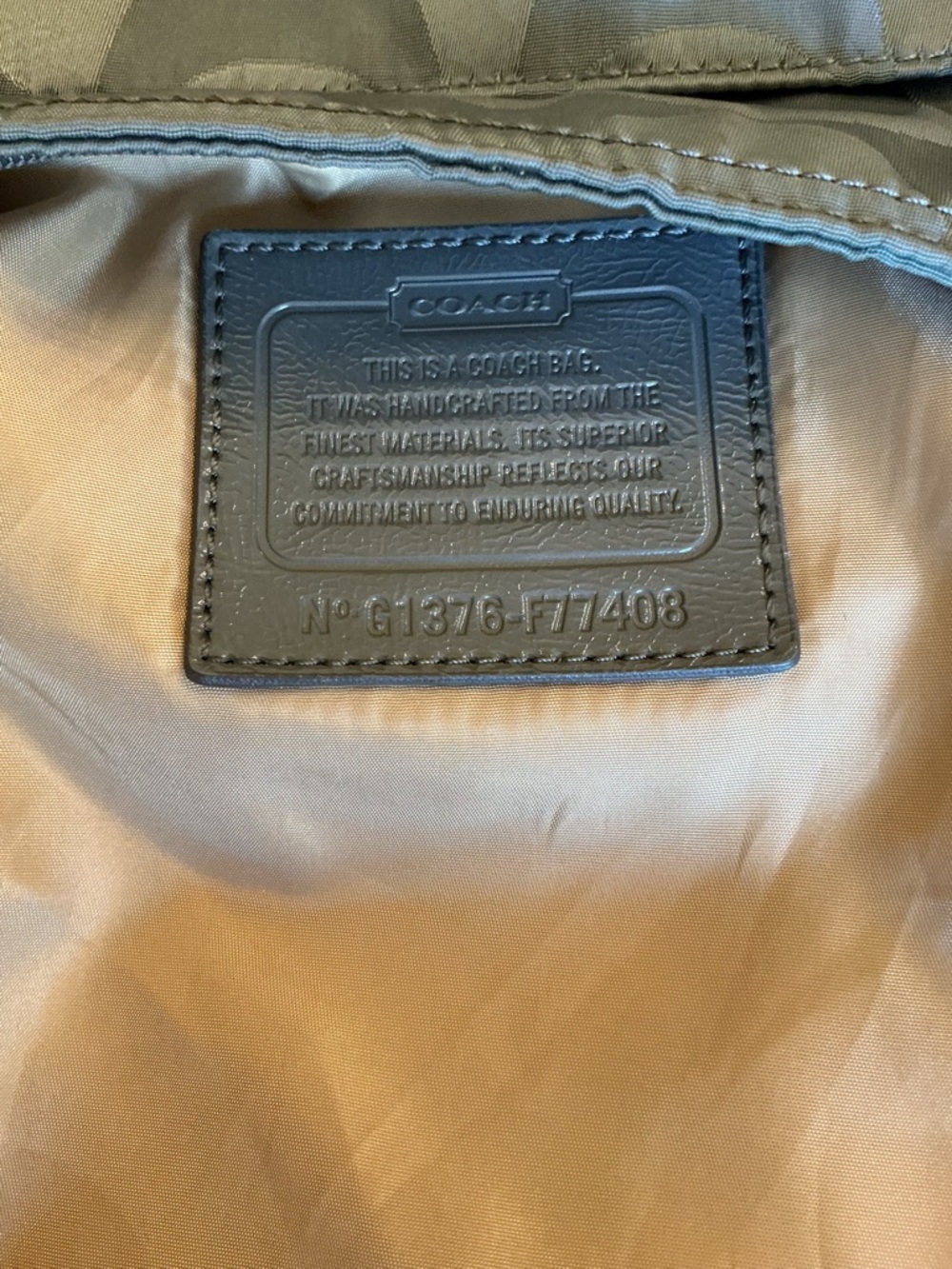 Coach Grey Nylon Messenger Crossbody Bag - Picture 5 of 8